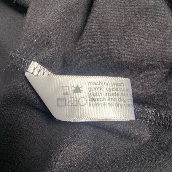 Three Dots Jersey V-Neck Tank Swing Mini Dress Black Size Small - Picture 7 of 7